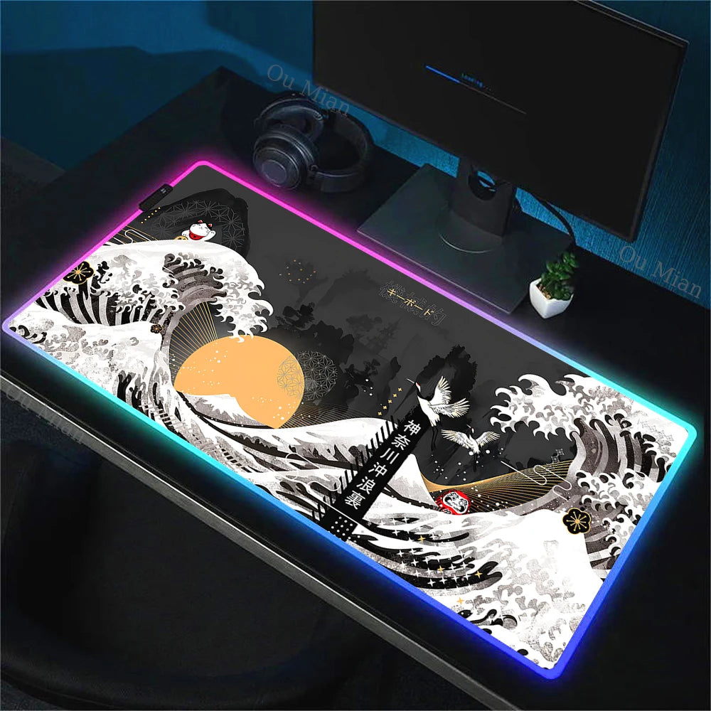 WAVEGLOW™ RGB Gaming Mouse Pad – Art Meets Performance
