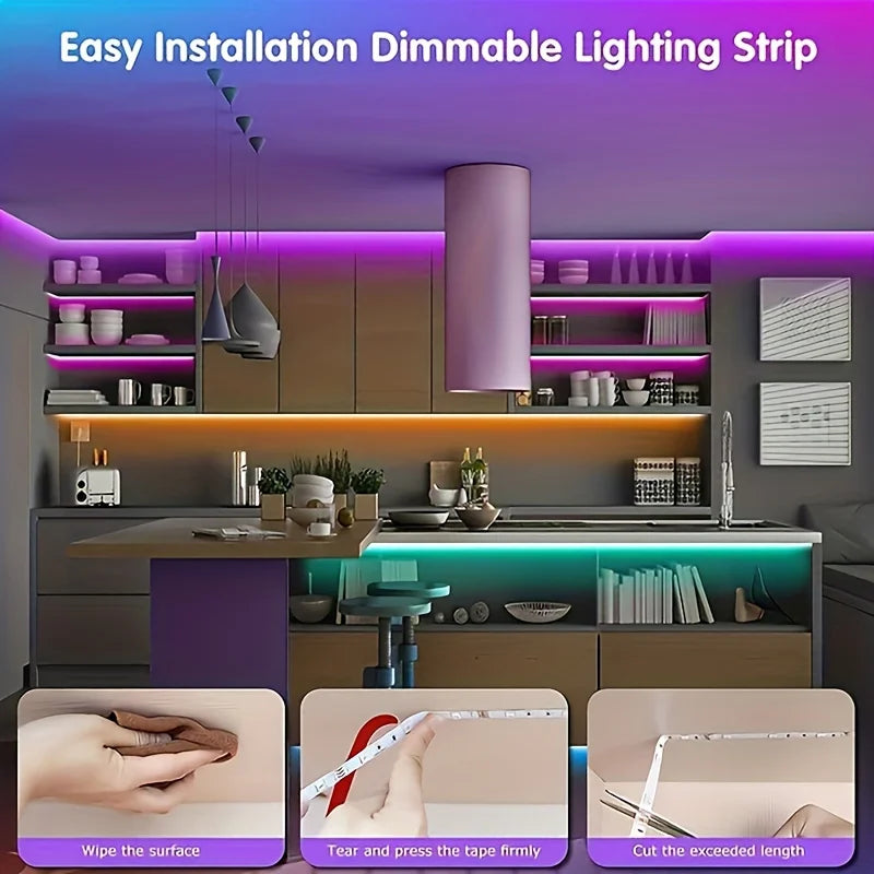 RGB LED Strip Lights with Remote