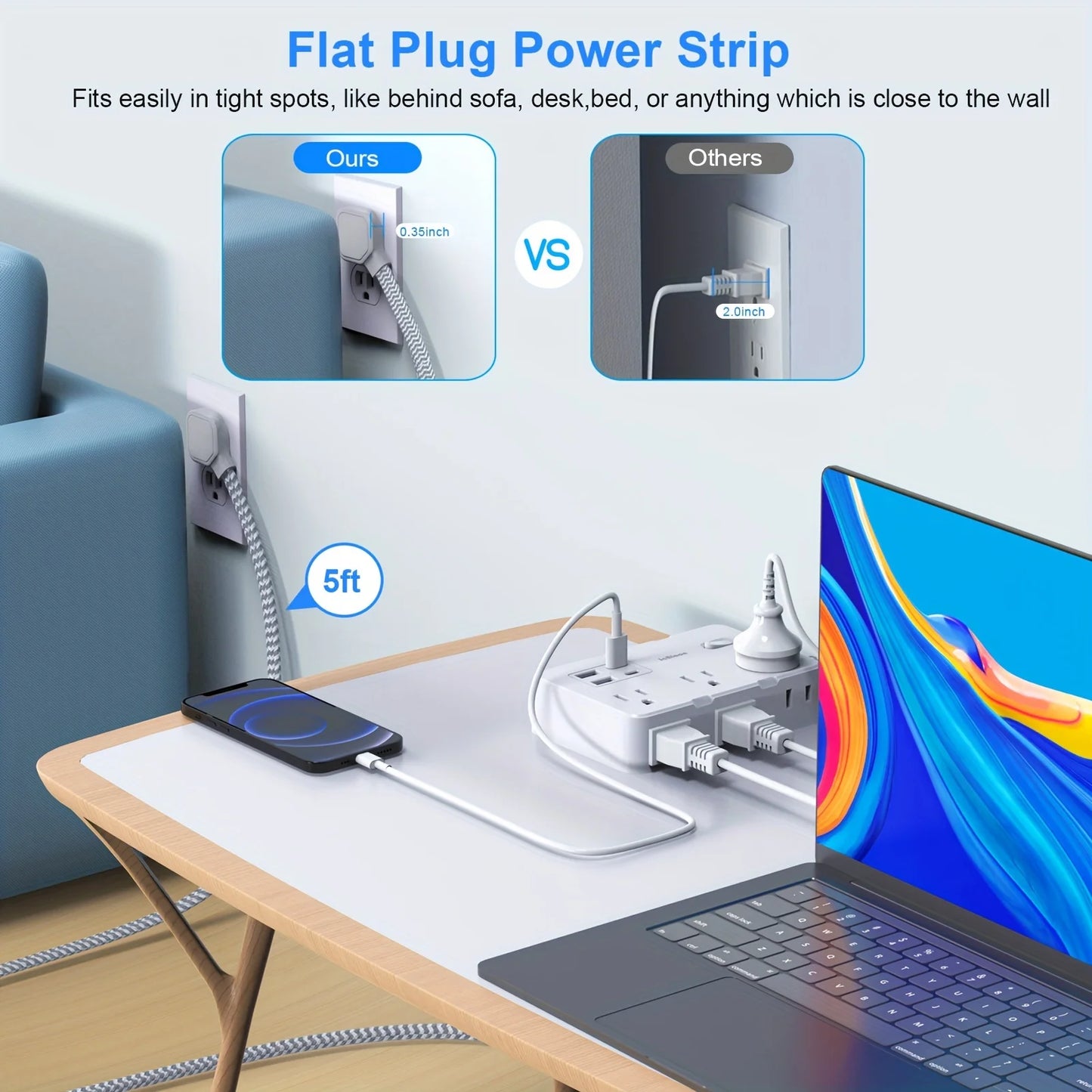 Smart Braided Power Strip
