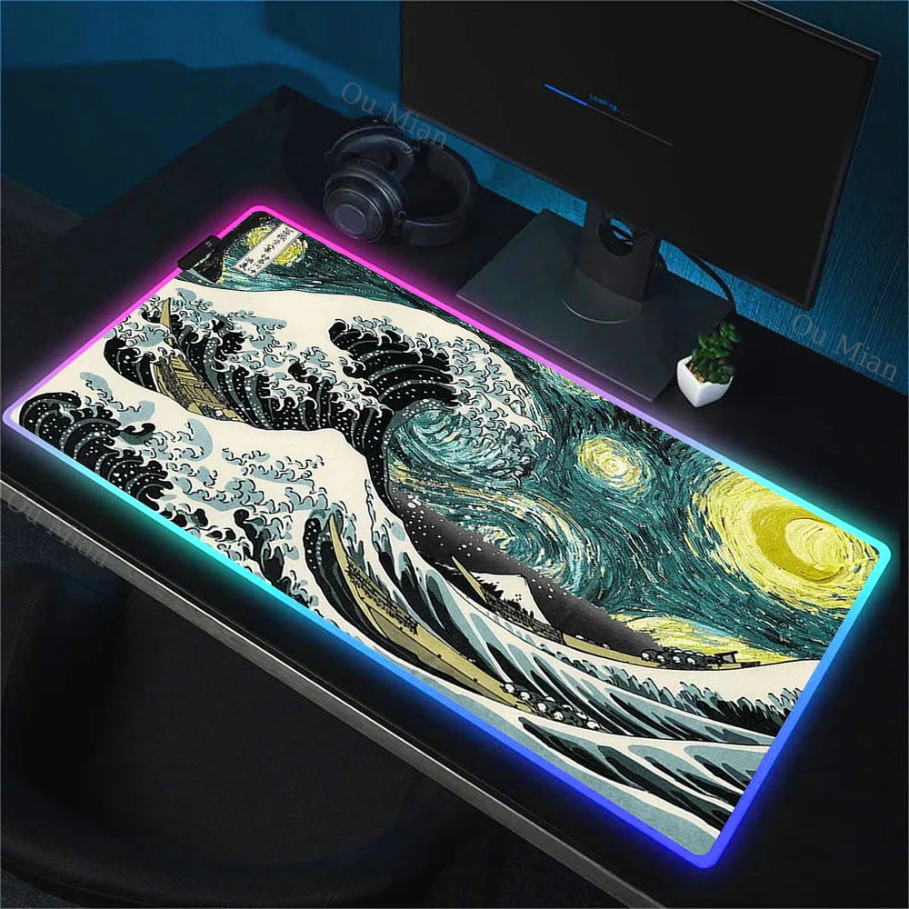 WAVEGLOW™ RGB Gaming Mouse Pad – Art Meets Performance