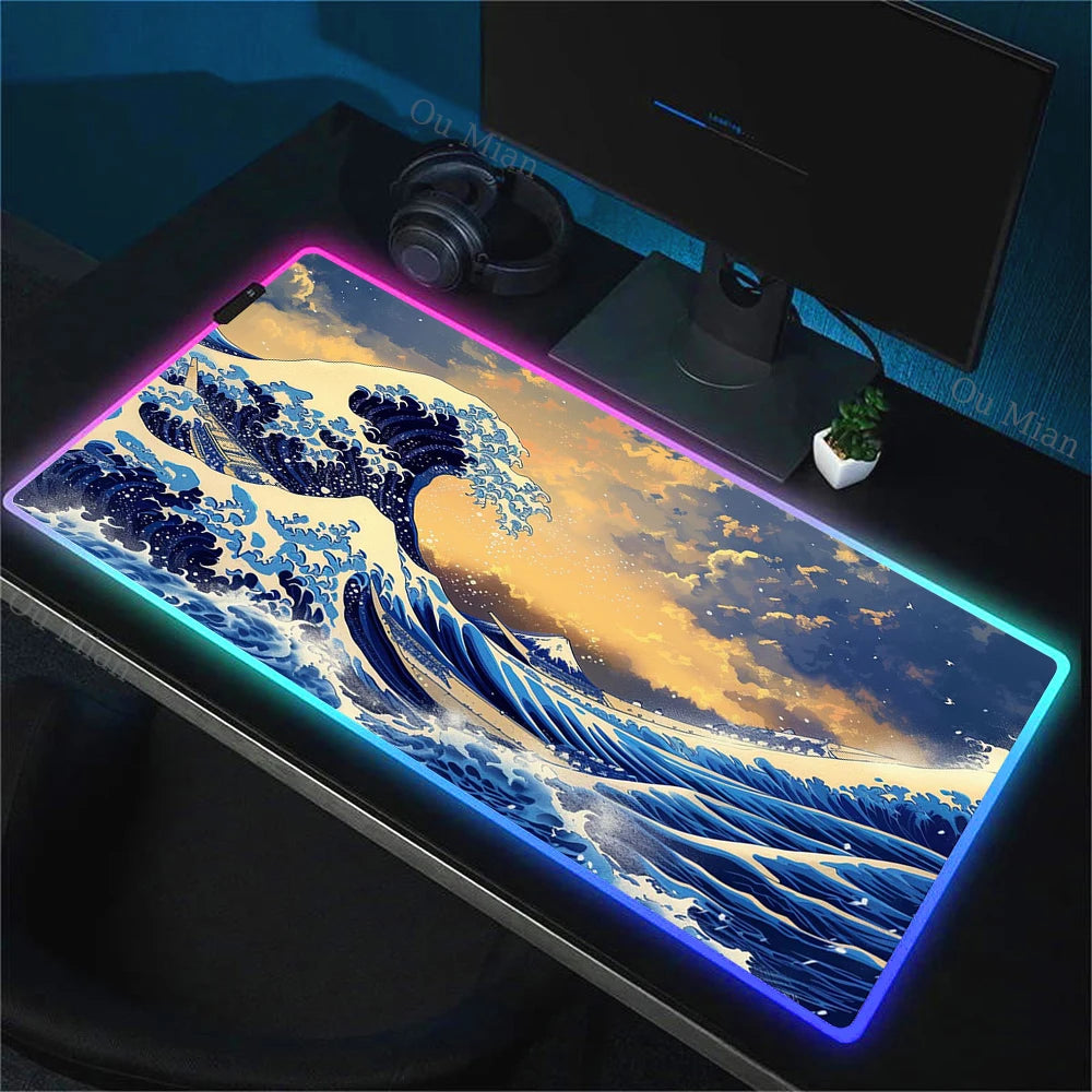 WAVEGLOW™ RGB Gaming Mouse Pad – Art Meets Performance