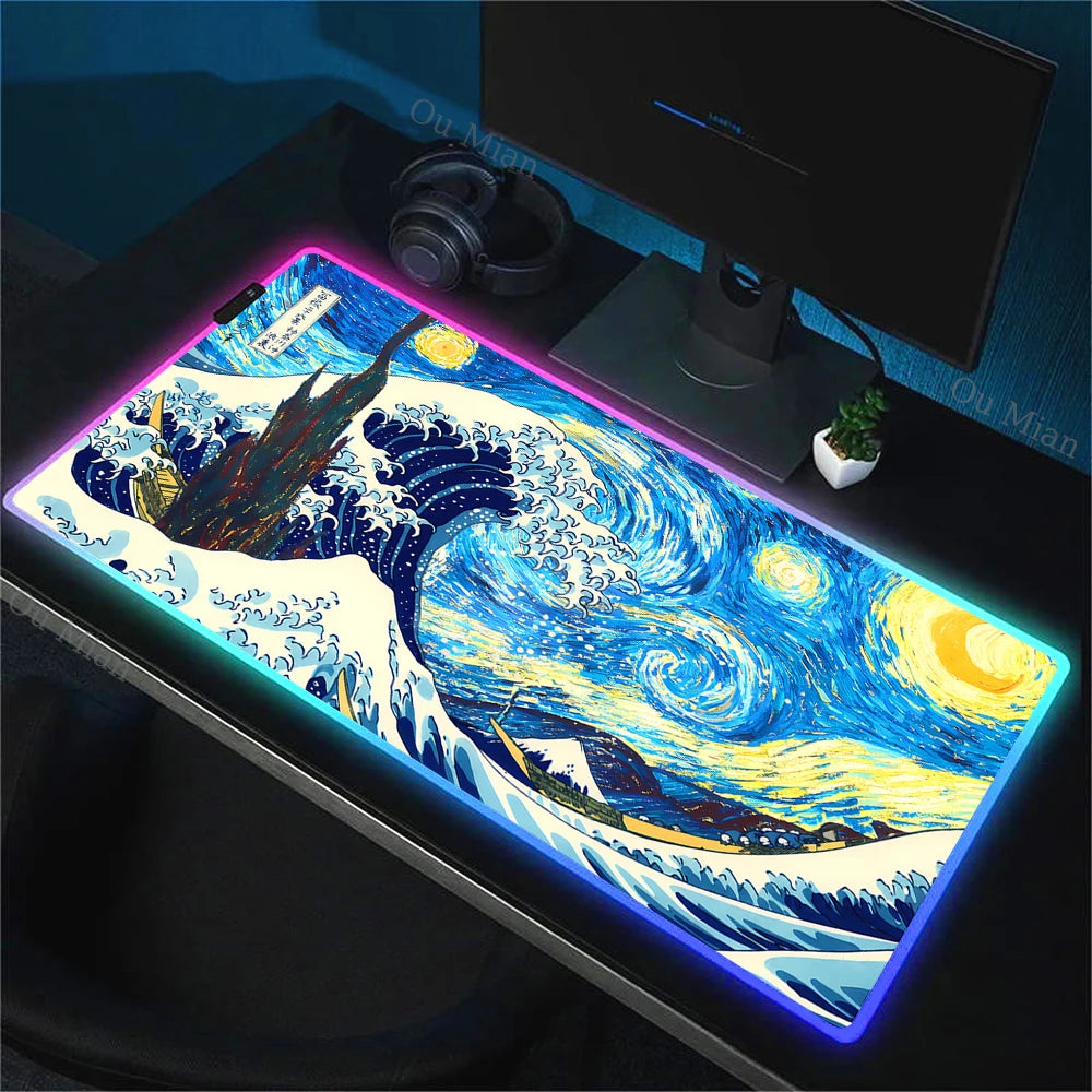 WAVEGLOW™ RGB Gaming Mouse Pad – Art Meets Performance