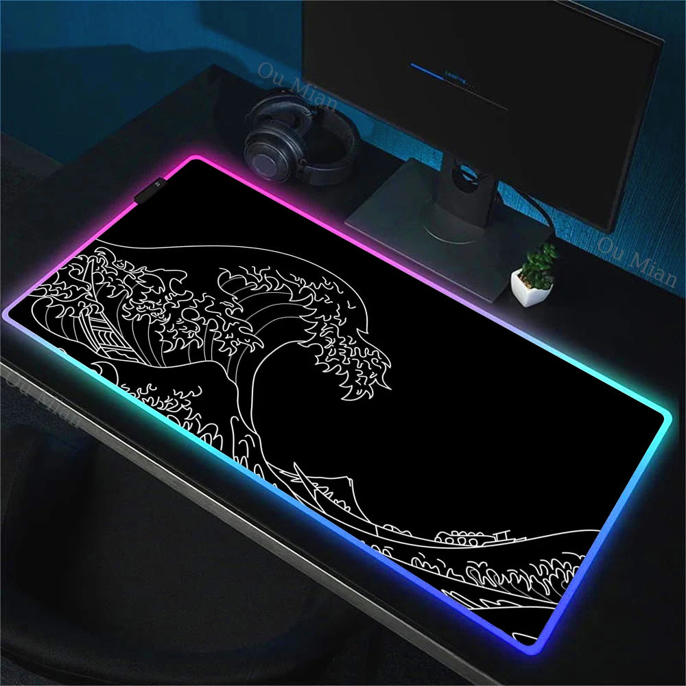 WAVEGLOW™ RGB Gaming Mouse Pad – Art Meets Performance