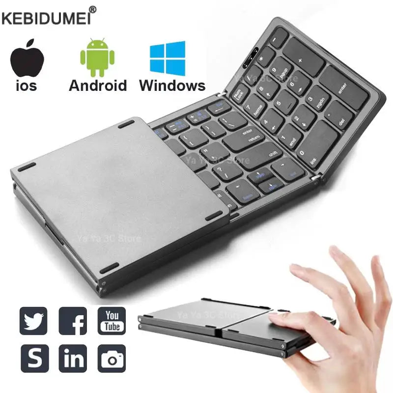 FOLDTYPE™ Wireless Folding Keyboard Portable Bluetooth Travel Keyboard