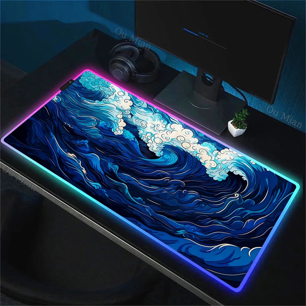 WAVEGLOW™ RGB Gaming Mouse Pad – Art Meets Performance
