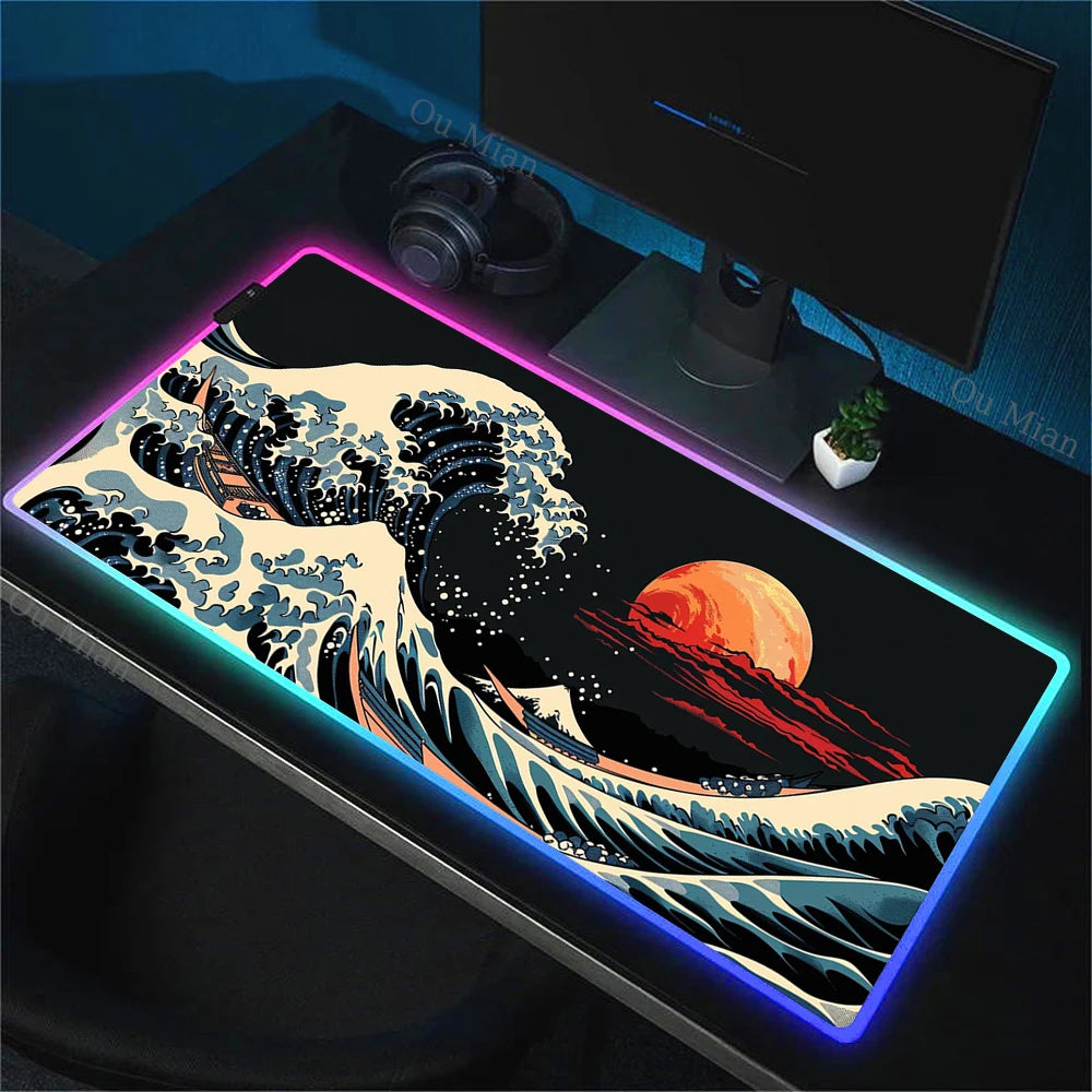WAVEGLOW™ RGB Gaming Mouse Pad – Art Meets Performance