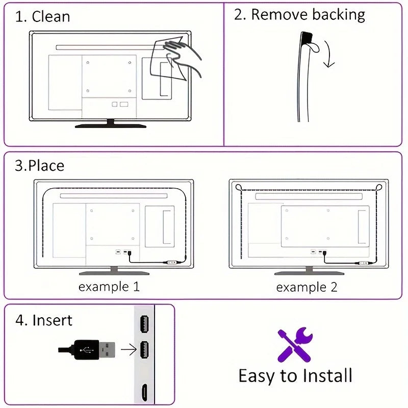 RGB LED Strip Lights with Remote