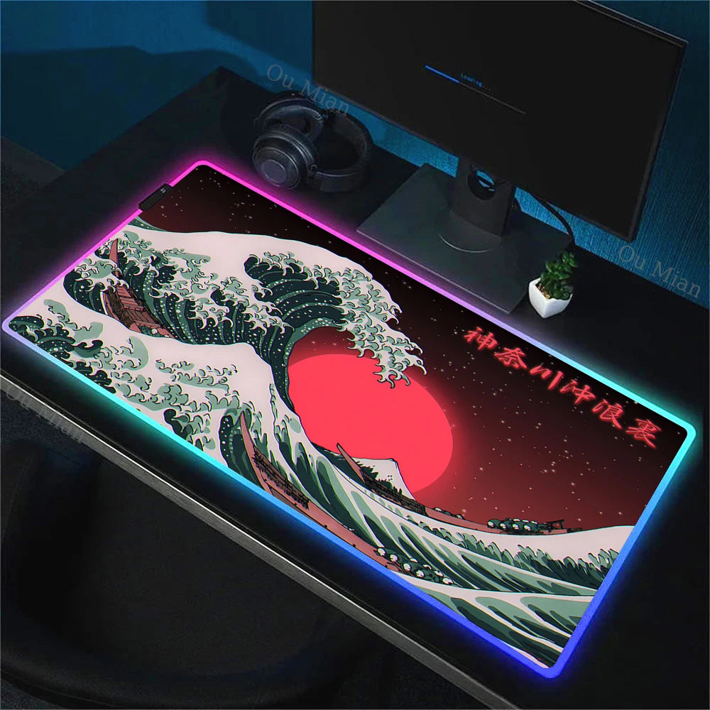 WAVEGLOW™ RGB Gaming Mouse Pad – Art Meets Performance