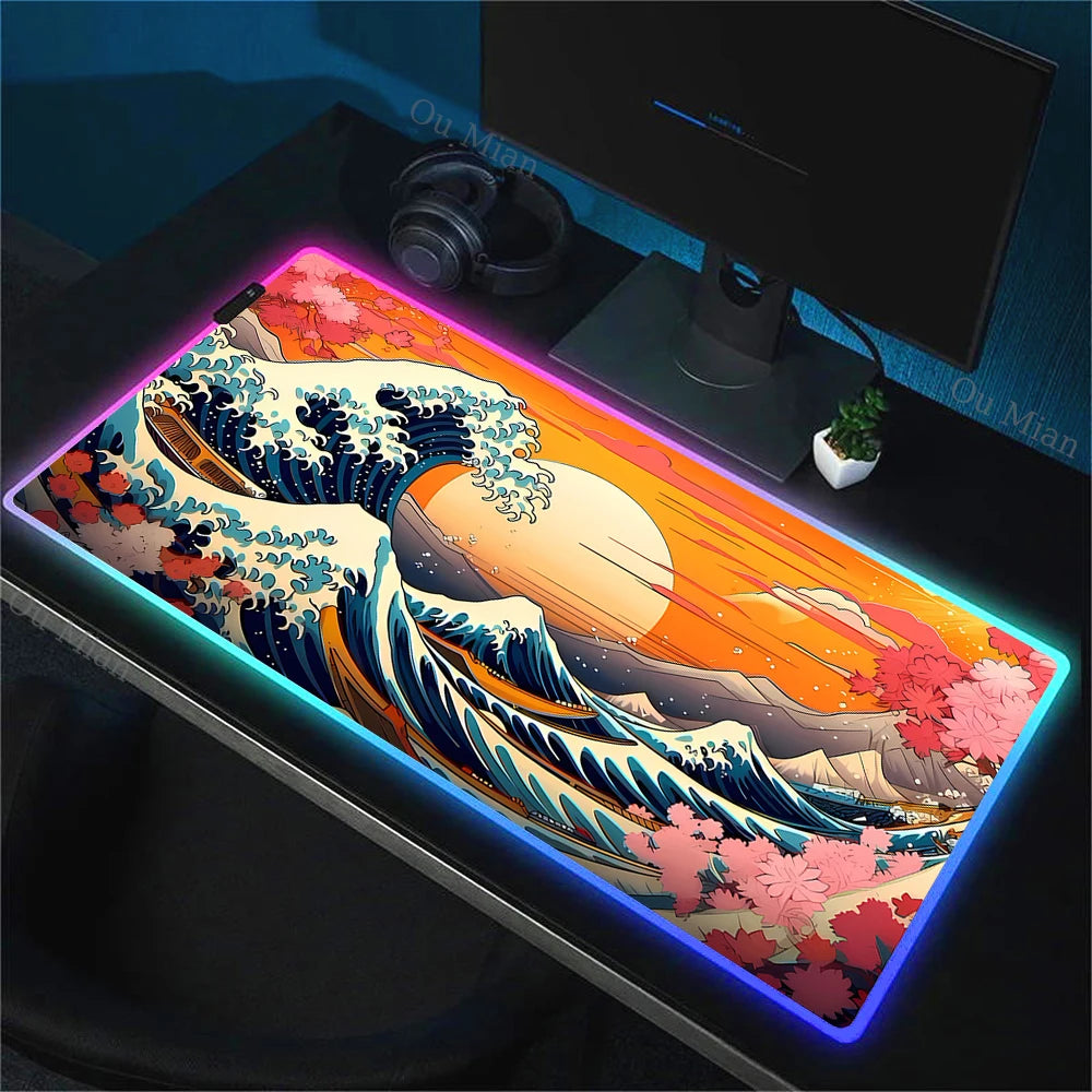 WAVEGLOW™ RGB Gaming Mouse Pad – Art Meets Performance