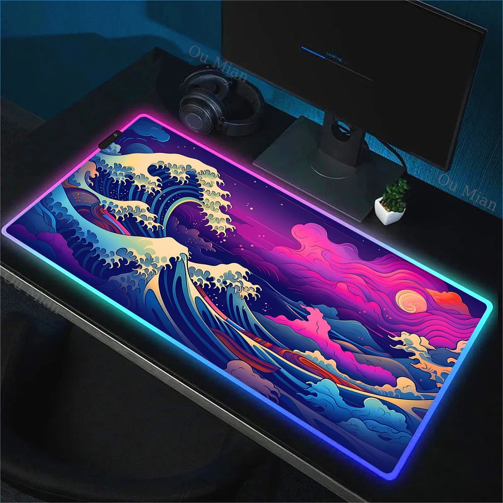WAVEGLOW™ RGB Gaming Mouse Pad – Art Meets Performance