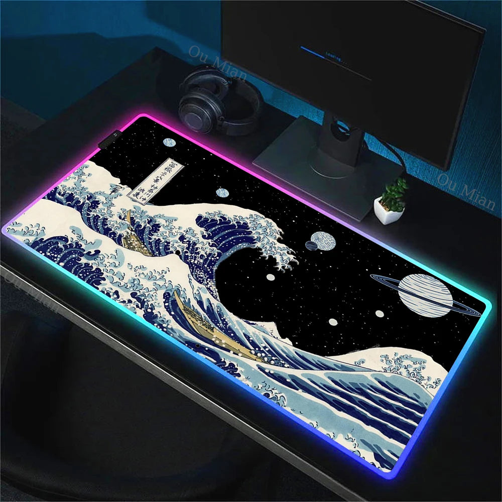 WAVEGLOW™ RGB Gaming Mouse Pad – Art Meets Performance